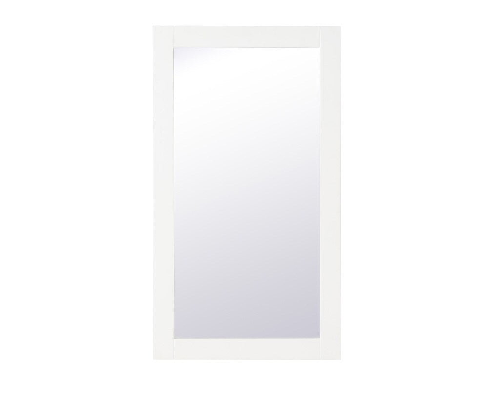 Elegant Furniture & Lighting - Aqua rectangle vanity mirror 18 inch in White - VM21832WH veiw 1