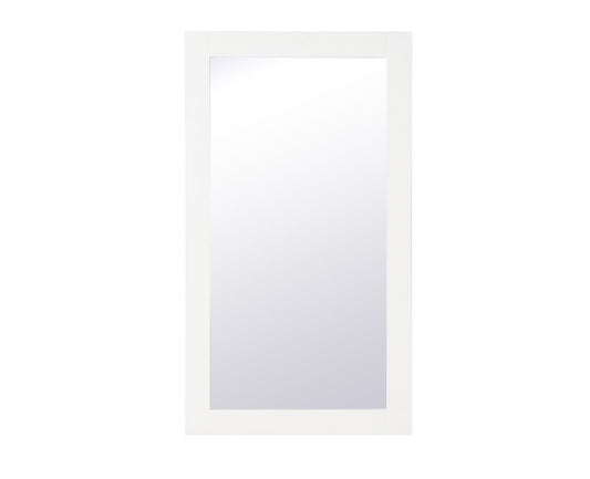 Elegant Furniture & Lighting - Aqua rectangle vanity mirror 18 inch in White - VM21832WH veiw 1