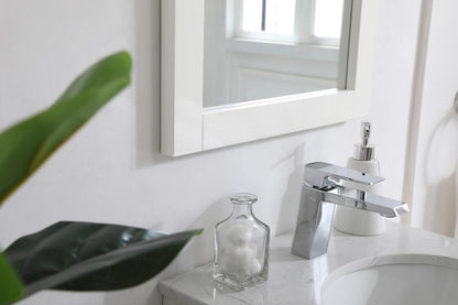 Elegant Furniture & Lighting - Aqua rectangle vanity mirror 18 inch in White - VM21832WH veiw 5