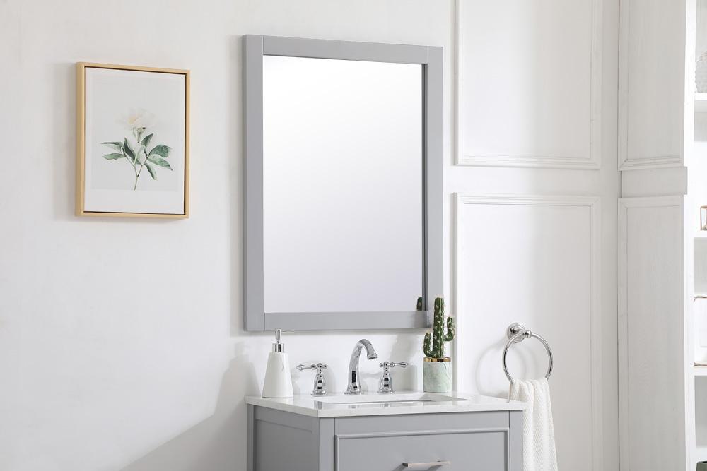 Elegant Furniture & Lighting - Aqua rectangle vanity mirror 24 inch in Grey - VM22432GR veiw 3