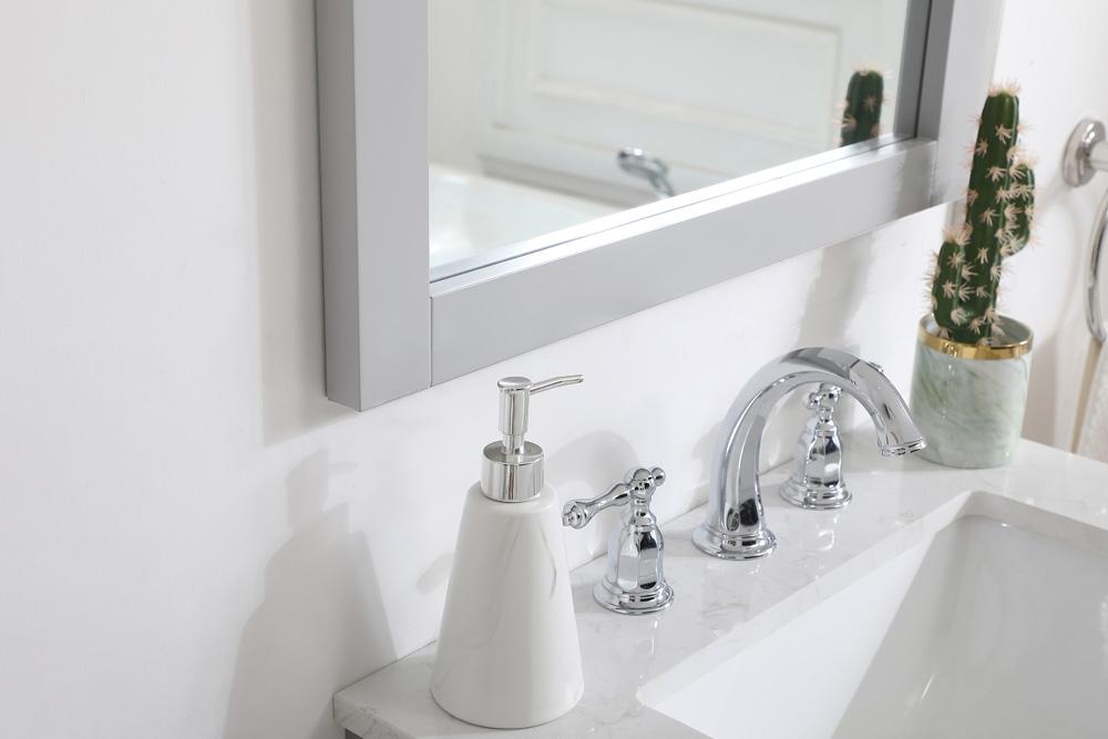 Elegant Furniture & Lighting - Aqua rectangle vanity mirror 24 inch in Grey - VM22432GR veiw 5
