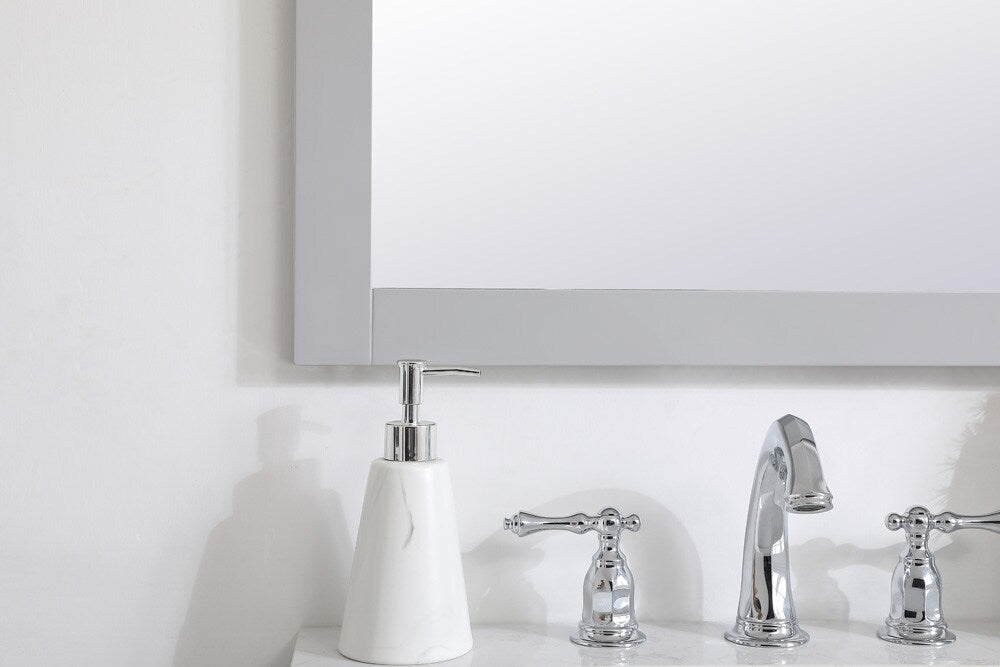 Elegant Furniture & Lighting - Aqua rectangle vanity mirror 24 inch in Grey - VM22432GR veiw 6