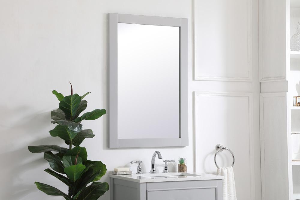 Elegant Furniture & Lighting - Aqua rectangle vanity mirror 24 inch in Grey - VM22436GR veiw 3