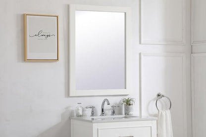 Elegant Furniture & Lighting - Aqua rectangle vanity mirror 24 inch in White - VM22432WH veiw 3