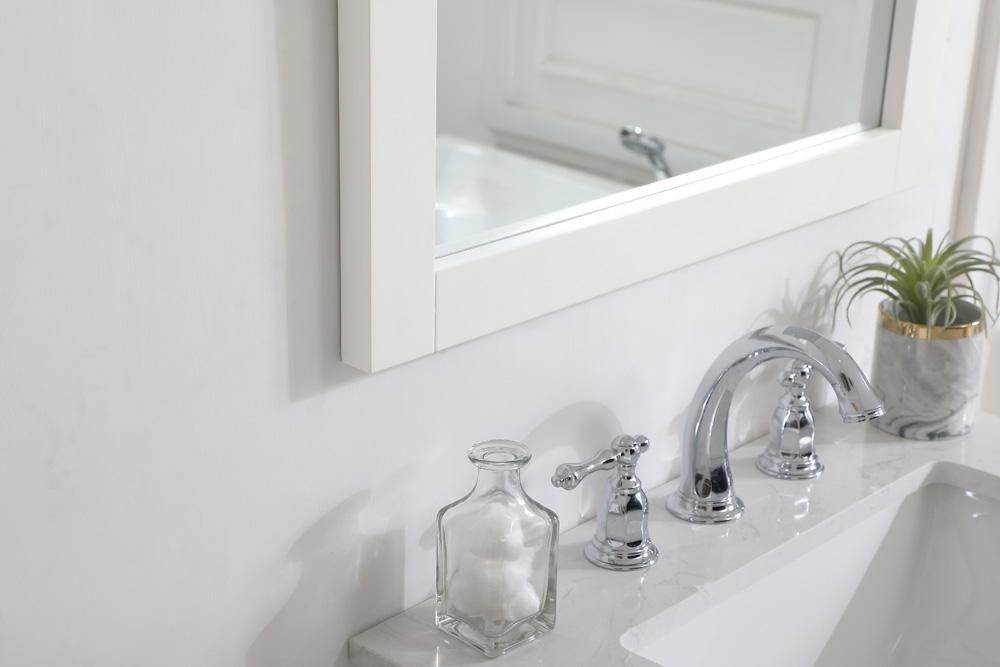 Elegant Furniture & Lighting - Aqua rectangle vanity mirror 24 inch in White - VM22432WH veiw 5