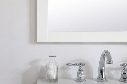 Elegant Furniture & Lighting - Aqua rectangle vanity mirror 24 inch in White - VM22432WH veiw 6