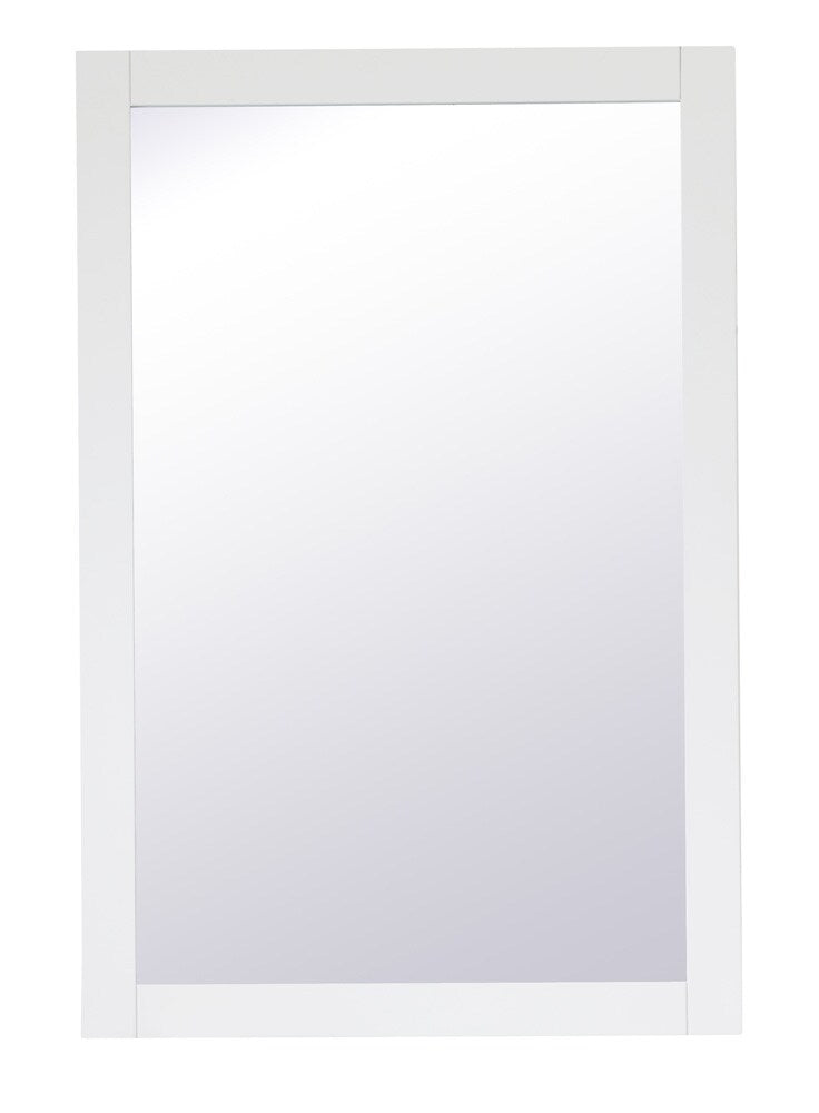 Elegant Furniture & Lighting - Aqua rectangle vanity mirror 24 inch in White - VM22436WH veiw 1