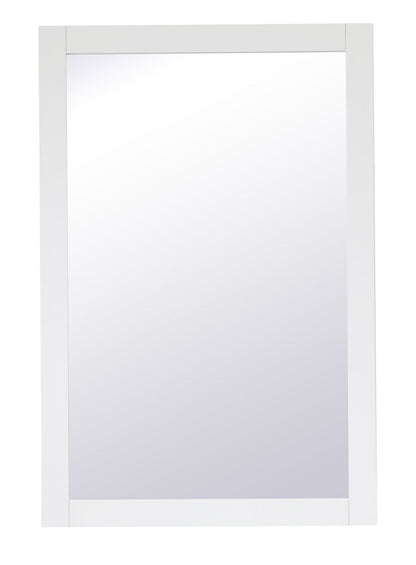 Elegant Furniture & Lighting - Aqua rectangle vanity mirror 24 inch in White - VM22436WH veiw 1