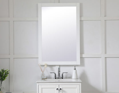 Elegant Furniture & Lighting - Aqua rectangle vanity mirror 24 inch in White - VM22436WH veiw 2