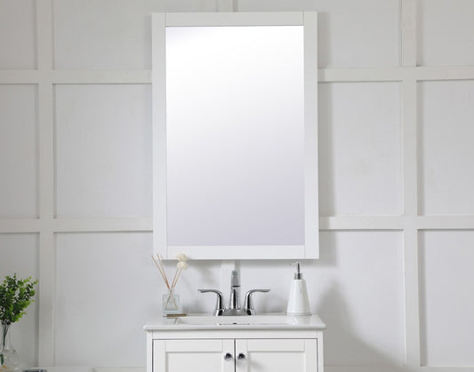 Elegant Furniture & Lighting - Aqua rectangle vanity mirror 24 inch in White - VM22436WH veiw 2
