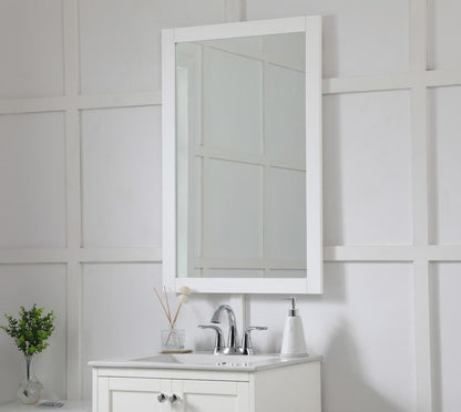 Elegant Furniture & Lighting - Aqua rectangle vanity mirror 24 inch in White - VM22436WH veiw 3