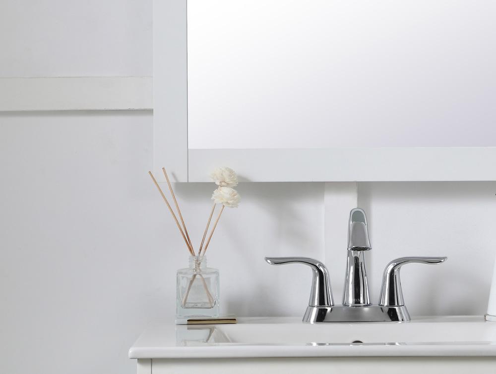 Elegant Furniture & Lighting - Aqua rectangle vanity mirror 24 inch in White - VM22436WH veiw 6