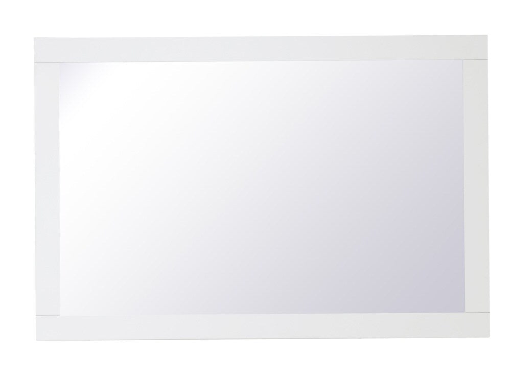 Elegant Furniture & Lighting - Aqua rectangle vanity mirror 24 inch in White - VM22436WH veiw 7