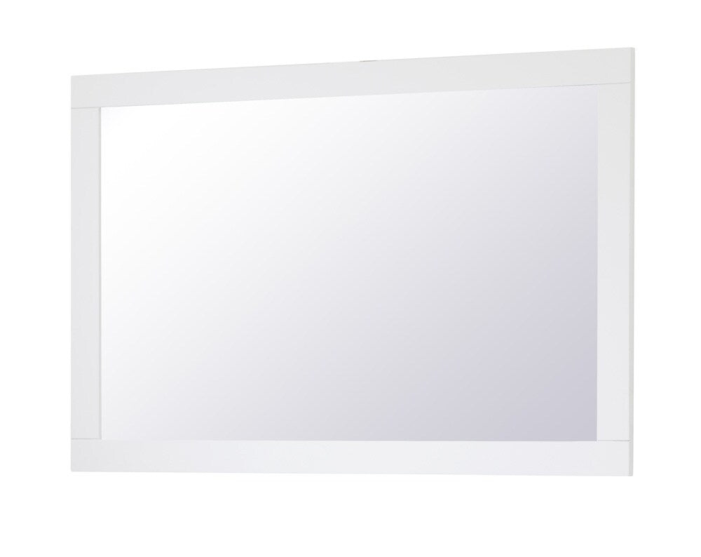 Elegant Furniture & Lighting - Aqua rectangle vanity mirror 24 inch in White - VM22436WH veiw 8