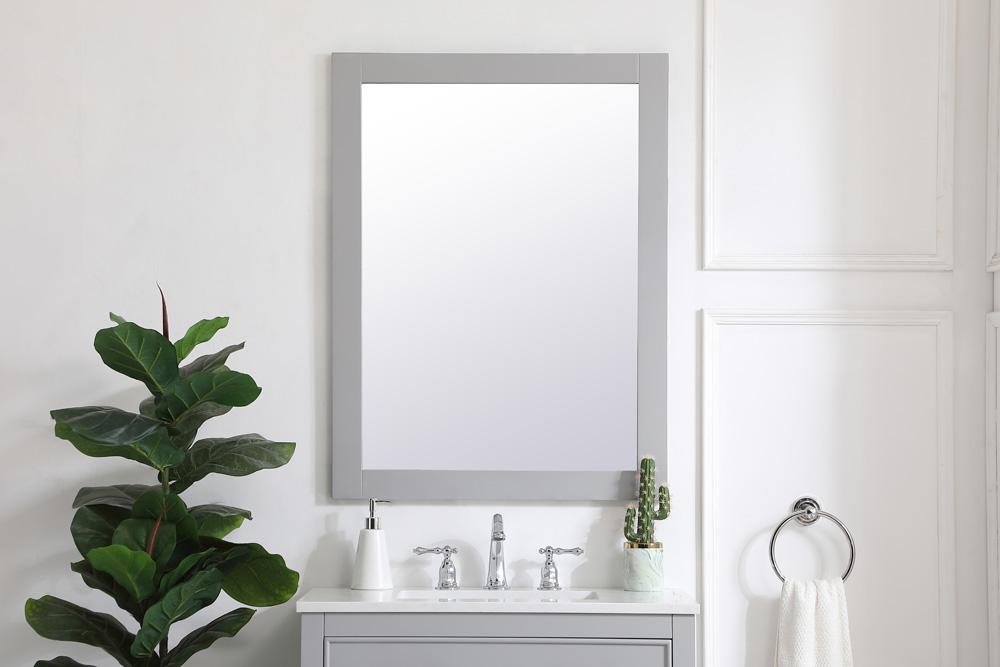 Elegant Furniture & Lighting - Aqua rectangle vanity mirror 27 inch in Grey - VM22736GR veiw 2