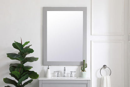 Elegant Furniture & Lighting - Aqua rectangle vanity mirror 27 inch in Grey - VM22736GR veiw 2