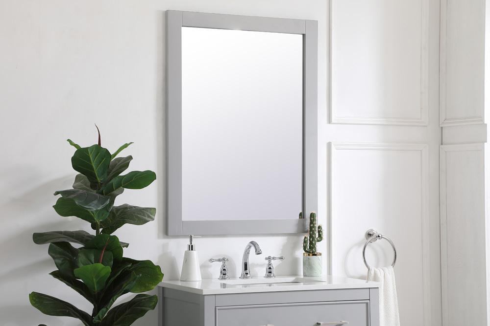 Elegant Furniture & Lighting - Aqua rectangle vanity mirror 27 inch in Grey - VM22736GR veiw 3