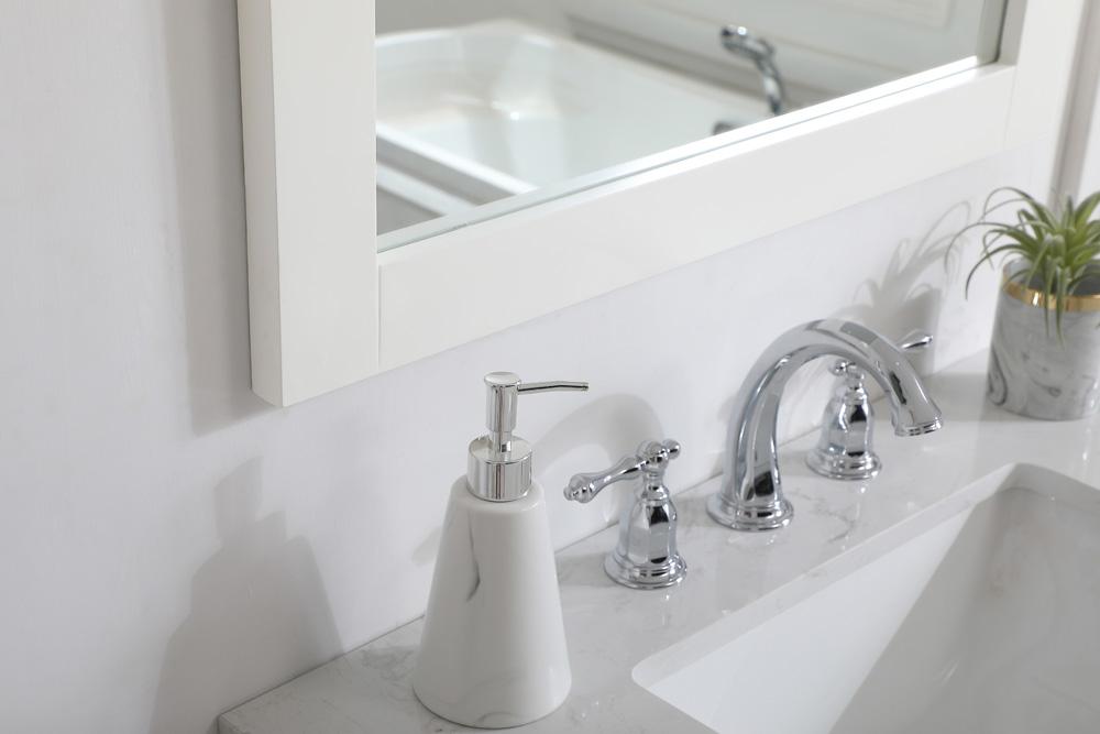 Elegant Furniture & Lighting - Aqua rectangle vanity mirror 27 inch in White - VM22736WH veiw 6