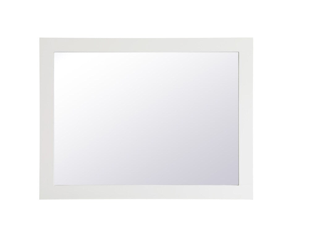 Elegant Furniture & Lighting - Aqua rectangle vanity mirror 27 inch in White - VM22736WH veiw 7