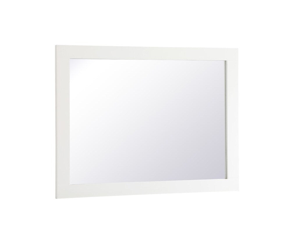 Elegant Furniture & Lighting - Aqua rectangle vanity mirror 27 inch in White - VM22736WH veiw 8