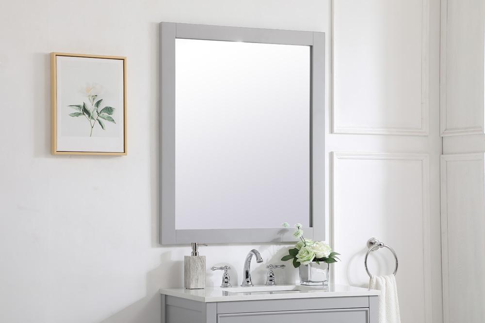 Elegant Furniture & Lighting - Aqua rectangle vanity mirror 30 inch in Grey - VM23036GR veiw 3