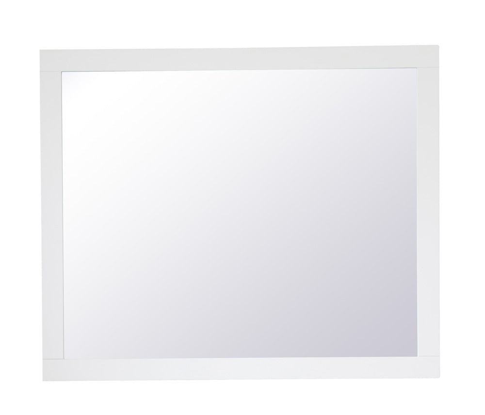 Elegant Furniture & Lighting - Aqua rectangle vanity mirror 30 inch in White - VM23036WH veiw 1
