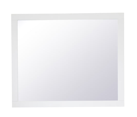 Elegant Furniture & Lighting - Aqua rectangle vanity mirror 30 inch in White - VM23036WH veiw 1