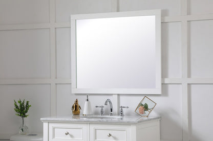 Elegant Furniture & Lighting - Aqua rectangle vanity mirror 30 inch in White - VM23036WH veiw 3