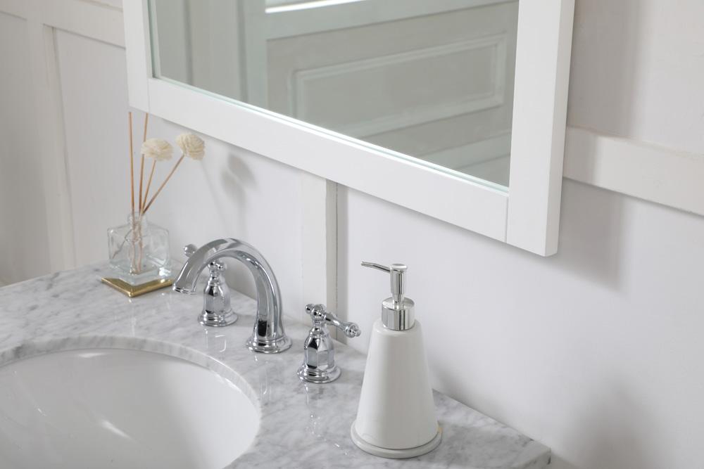 Elegant Furniture & Lighting - Aqua rectangle vanity mirror 30 inch in White - VM23036WH veiw 5