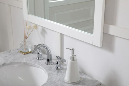 Elegant Furniture & Lighting - Aqua rectangle vanity mirror 30 inch in White - VM23036WH veiw 5