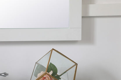 Elegant Furniture & Lighting - Aqua rectangle vanity mirror 30 inch in White - VM23036WH veiw 6