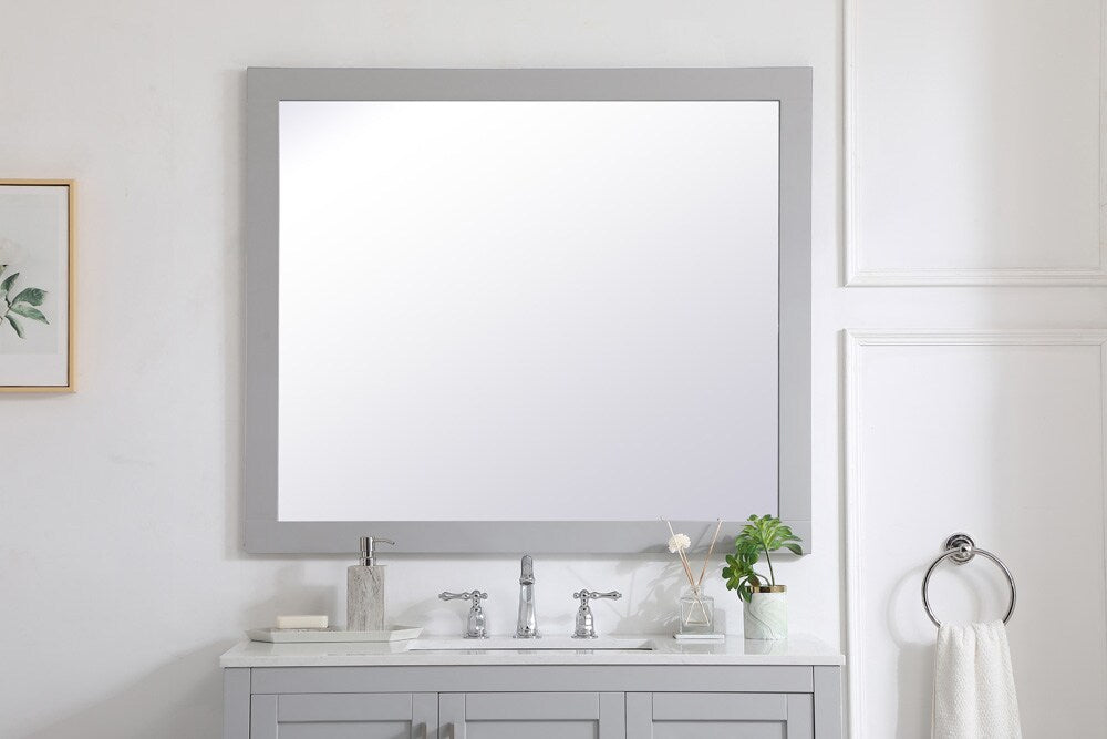Elegant Furniture & Lighting - Aqua rectangle vanity mirror 42 inch in Grey - VM24236GR veiw 2