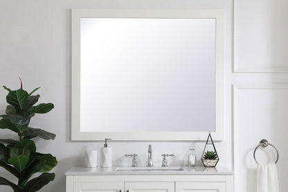 Elegant Furniture & Lighting - Aqua rectangle vanity mirror 42 inch in White - VM24236WH veiw 2