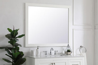Elegant Furniture & Lighting - Aqua rectangle vanity mirror 42 inch in White - VM24236WH veiw 3
