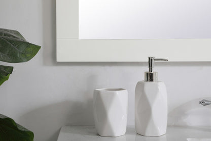 Elegant Furniture & Lighting - Aqua rectangle vanity mirror 42 inch in White - VM24236WH veiw 6