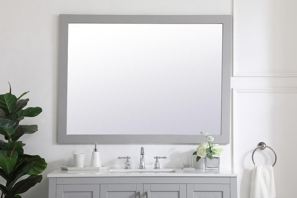 Elegant Furniture & Lighting - Aqua rectangle vanity mirror 48 inch in Grey - VM24836GR veiw 2