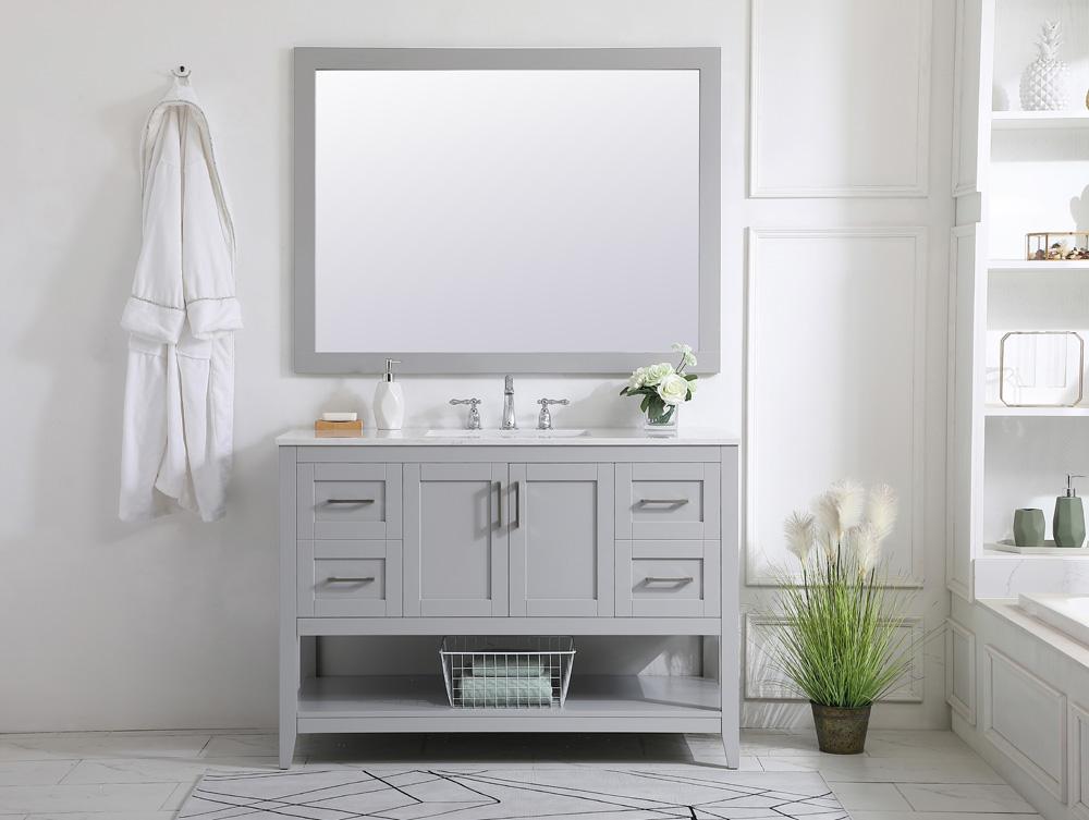 Elegant Furniture & Lighting - Aqua rectangle vanity mirror 48 inch in Grey - VM24836GR veiw 5