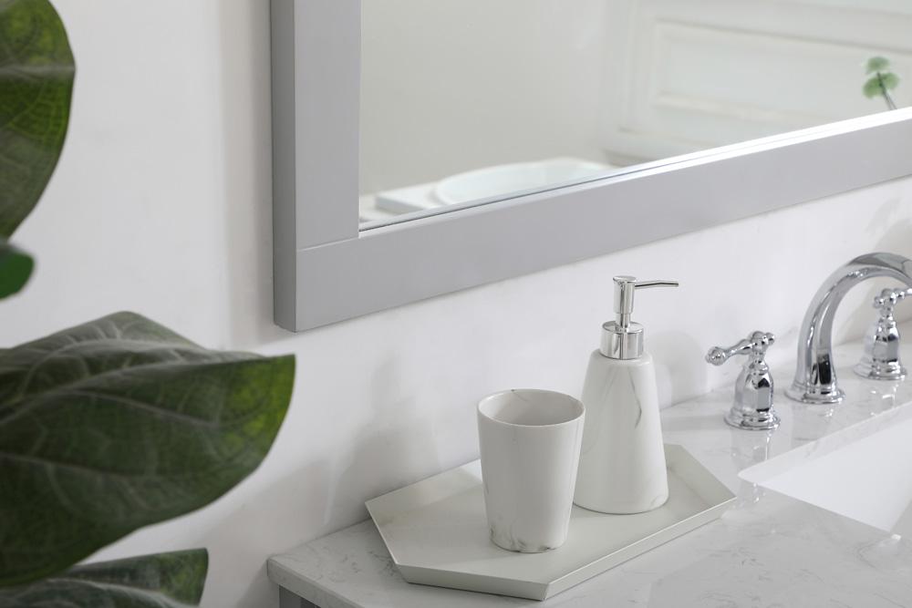 Elegant Furniture & Lighting - Aqua rectangle vanity mirror 48 inch in Grey - VM24836GR veiw 7