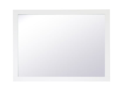 Elegant Furniture & Lighting - Aqua rectangle vanity mirror 48 inch in White - VM24836WH veiw 1
