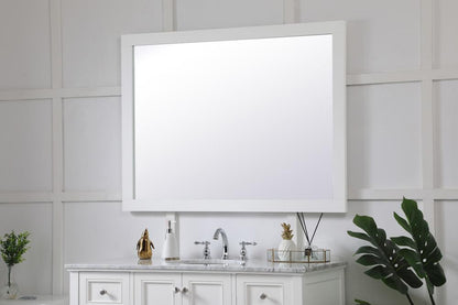 Elegant Furniture & Lighting - Aqua rectangle vanity mirror 48 inch in White - VM24836WH veiw 3