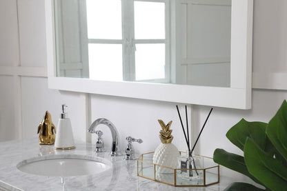 Elegant Furniture & Lighting - Aqua rectangle vanity mirror 48 inch in White - VM24836WH veiw 5