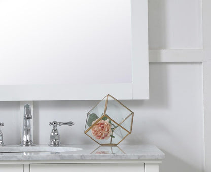 Elegant Furniture & Lighting - Aqua rectangle vanity mirror 48 inch in White - VM24836WH veiw 6