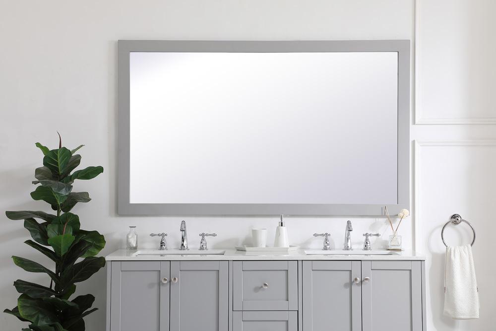Elegant Furniture & Lighting - Aqua rectangle vanity mirror 60 inch in Grey - VM26036GR veiw 2