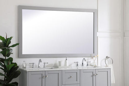 Elegant Furniture & Lighting - Aqua rectangle vanity mirror 60 inch in Grey - VM26036GR veiw 3