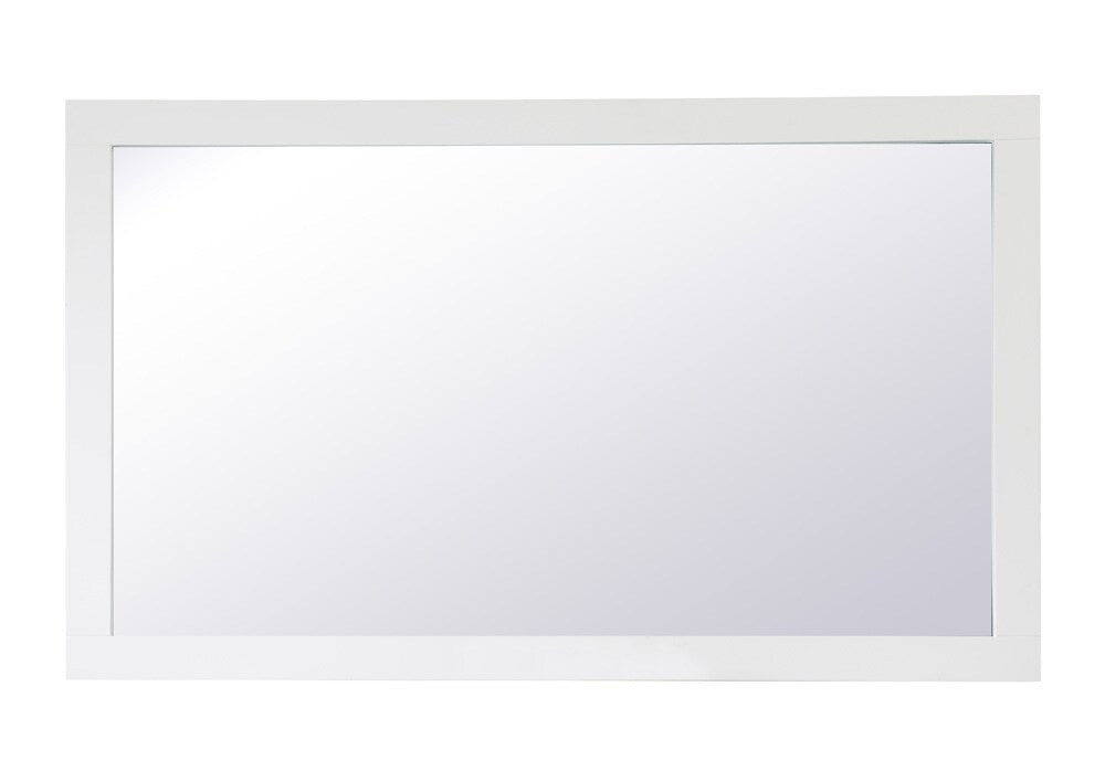 Elegant Furniture & Lighting - Aqua rectangle vanity mirror 60 inch in White - VM26036WH veiw 1
