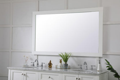 Elegant Furniture & Lighting - Aqua rectangle vanity mirror 60 inch in White - VM26036WH veiw 3