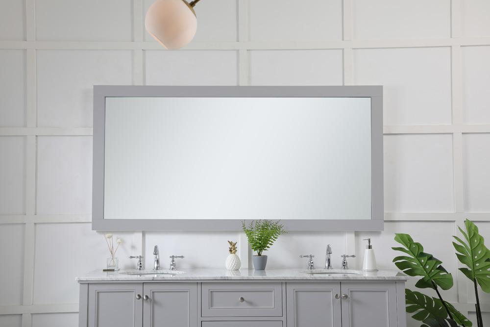 Elegant Furniture & Lighting - Aqua rectangle vanity mirror 72 inch in Grey - VM27236GR veiw 2