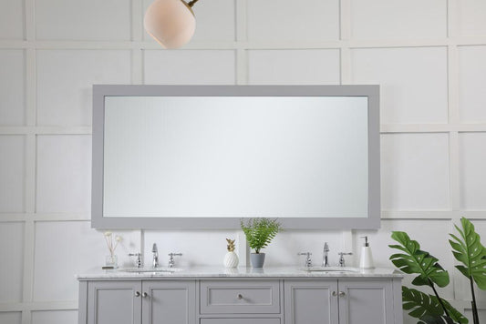 Elegant Furniture & Lighting - Aqua rectangle vanity mirror 72 inch in Grey - VM27236GR veiw 2