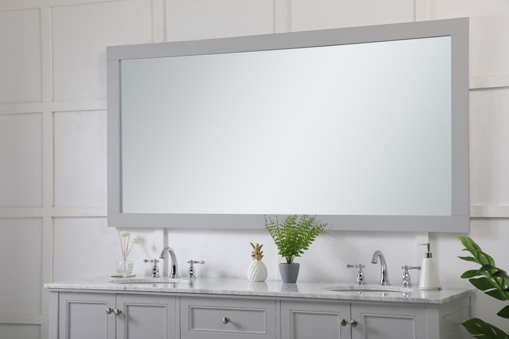Elegant Furniture & Lighting - Aqua rectangle vanity mirror 72 inch in Grey - VM27236GR veiw 3