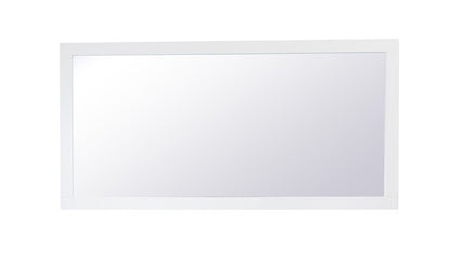 Elegant Furniture & Lighting - Aqua rectangle vanity mirror 72 inch in White - VM27236WH veiw 1